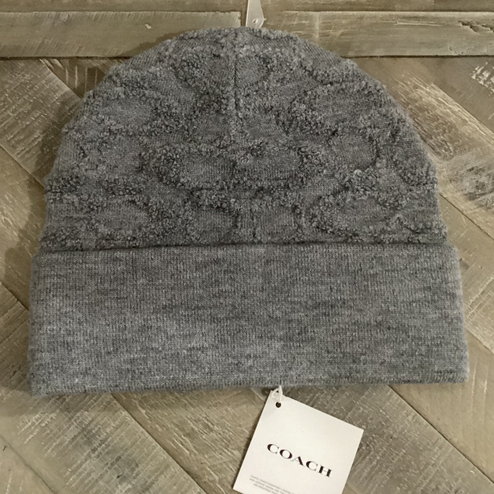 Coach Terry Logo Wool Beanie